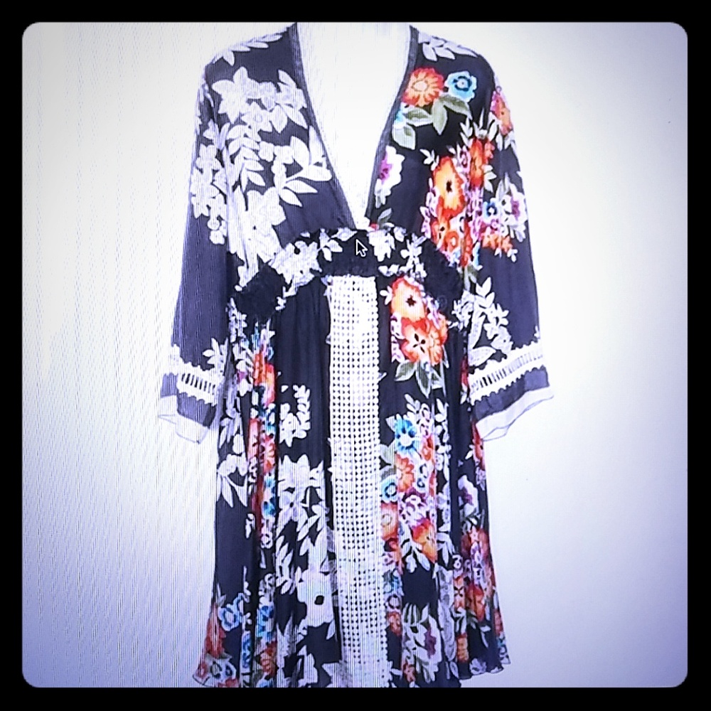 Johnny Was 100% silk dress medium